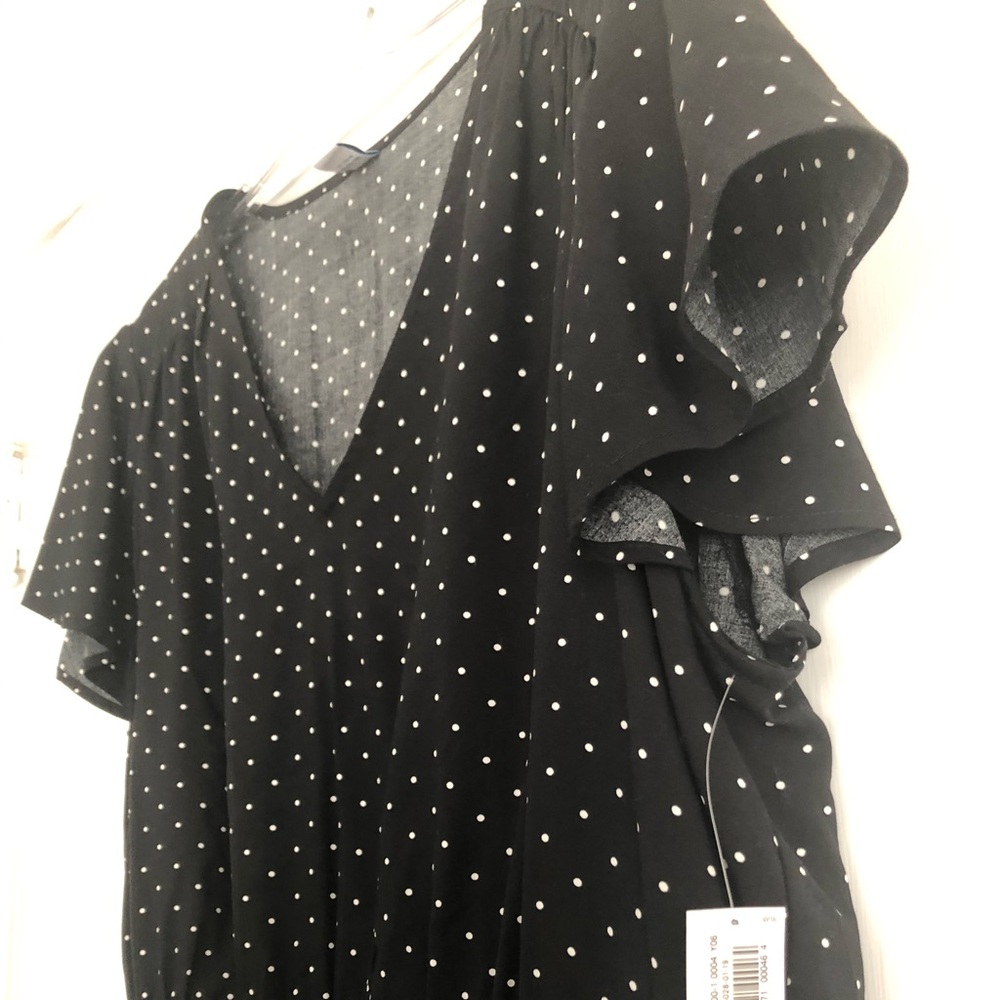 NWT Old Navy black dress with white polkadots
